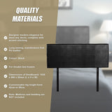 NNEDSZ PU Leather Double Bed Headboard Bedhead - Black
