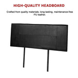 NNEDSZ PU Leather Double Bed Headboard Bedhead - Black