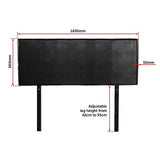 NNEDSZ PU Leather Double Bed Headboard Bedhead - Black