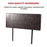 NNEDSZ PU Leather Double Bed Headboard Bedhead - Brown
