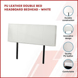 NNEDSZ PU Leather Double Bed Headboard Bedhead - White