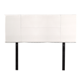 NNEDSZ PU Leather Double Bed Headboard Bedhead - White