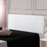 NNEDSZ PU Leather Double Bed Headboard Bedhead - White