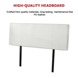 NNEDSZ PU Leather Double Bed Headboard Bedhead - White