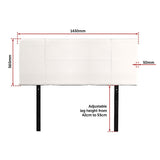 NNEDSZ PU Leather Double Bed Headboard Bedhead - White