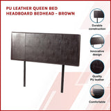 NNEDSZ PU Leather Queen Bed Headboard Bedhead - Brown
