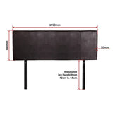 NNEDSZ PU Leather Queen Bed Headboard Bedhead - Brown