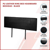 NNEDSZ PU Leather King Bed Headboard Bedhead - Black