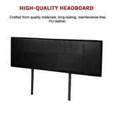 NNEDSZ PU Leather King Bed Headboard Bedhead - Black