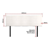 NNEDSZ PU Leather King Bed Headboard Bedhead - White