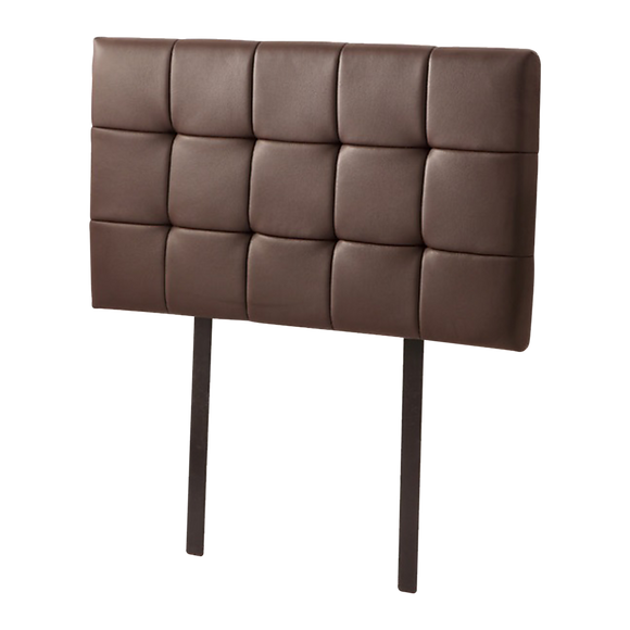 NNEDSZ PU Leather Single Bed Deluxe Headboard Bedhead - Brown