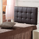 NNEDSZ PU Leather Single Bed Deluxe Headboard Bedhead - Brown