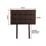 NNEDSZ PU Leather Single Bed Deluxe Headboard Bedhead - Brown