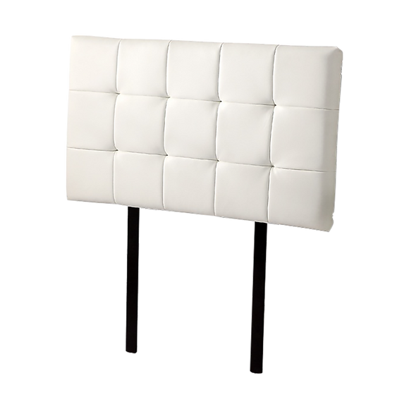 NNEDSZ PU Leather Single Bed Deluxe Headboard Bedhead - White