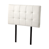 NNEDSZ PU Leather Single Bed Deluxe Headboard Bedhead - White