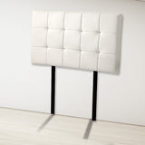 NNEDSZ PU Leather Single Bed Deluxe Headboard Bedhead - White
