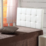NNEDSZ PU Leather Single Bed Deluxe Headboard Bedhead - White