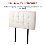 NNEDSZ PU Leather Single Bed Deluxe Headboard Bedhead - White