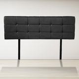 NNEDSZ PU Leather Double Bed Deluxe Headboard Bedhead - Black