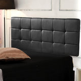 NNEDSZ PU Leather Double Bed Deluxe Headboard Bedhead - Black