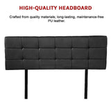 NNEDSZ PU Leather Double Bed Deluxe Headboard Bedhead - Black