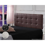 NNEDSZ PU Leather Double Bed Deluxe Headboard Bedhead - Brown