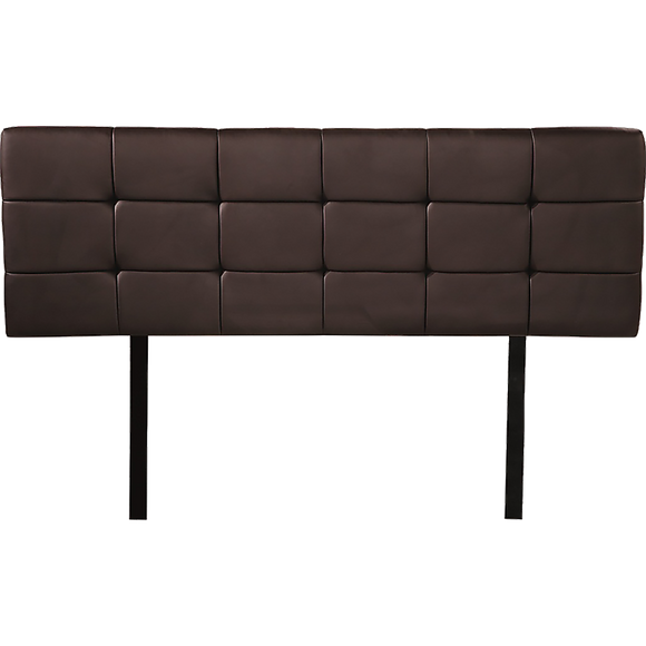 NNEDSZ PU Leather Double Bed Deluxe Headboard Bedhead - Brown