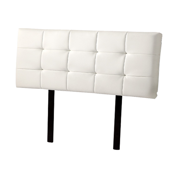 NNEDSZ PU Leather Double Bed Deluxe Headboard Bedhead - White