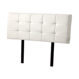 NNEDSZ PU Leather Double Bed Deluxe Headboard Bedhead - White