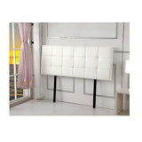NNEDSZ PU Leather Double Bed Deluxe Headboard Bedhead - White