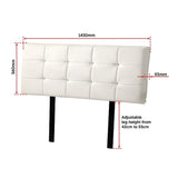 NNEDSZ PU Leather Double Bed Deluxe Headboard Bedhead - White