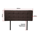 NNEDSZ PU Leather Queen Bed Deluxe Headboard Bedhead - Brown