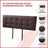 NNEDSZ PU Leather King Bed Deluxe Headboard Bedhead - Brown