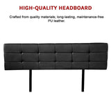 NNEDSZ PU Leather King Bed Deluxe Headboard Bedhead - Black