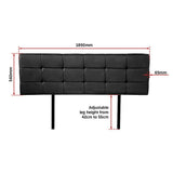 NNEDSZ PU Leather King Bed Deluxe Headboard Bedhead - Black