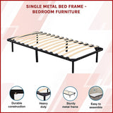 NNEDSZ Single Metal Bed Frame - Bedroom Furniture