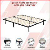 NNEDSZ Queen Metal Bed Frame - Bedroom Furniture