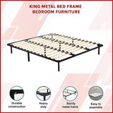 NNEDSZ King Metal Bed Frame - Bedroom Furniture
