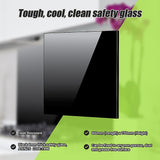 NNEDSZ Toughened 60cm x 75cm Black Glass Kitchen Splashback