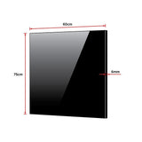 NNEDSZ Toughened 60cm x 75cm Black Glass Kitchen Splashback