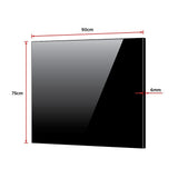 NNEDSZ Toughened 60cm x 70cm Black Glass Kitchen Splashback