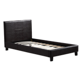 NNEDSZ Single PU Leather Bed Frame Brown