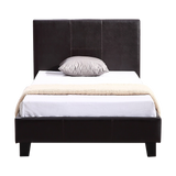 NNEDSZ Single PU Leather Bed Frame Brown