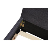 NNEDSZ King Linen Fabric Bed Frame Grey