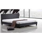 NNEDSZ King Linen Fabric Bed Frame Grey