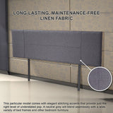 NNEDSZ Linen Fabric King Bed Headboard Bedhead - Grey