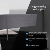 NNEDSZ Linen Fabric King Bed Headboard Bedhead - Grey