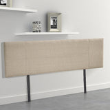 NNEDSZ Linen Fabric King Bed Headboard Bedhead - Beige