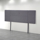NNEDSZ Linen Fabric Queen Bed Headboard Bedhead - Grey