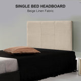 NNEDSZ Linen Fabric Single Bed Headboard Bedhead - Beige